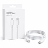 AB Goods USB-C 2 Meter Kabel - Geschikt voor Oplader iPhone ( 17 / 16 / 15 ) - 2 Meter USB-C Oplaadkabel - MFI-Gecertificeerd - Gevlochten Nylon Kabel
