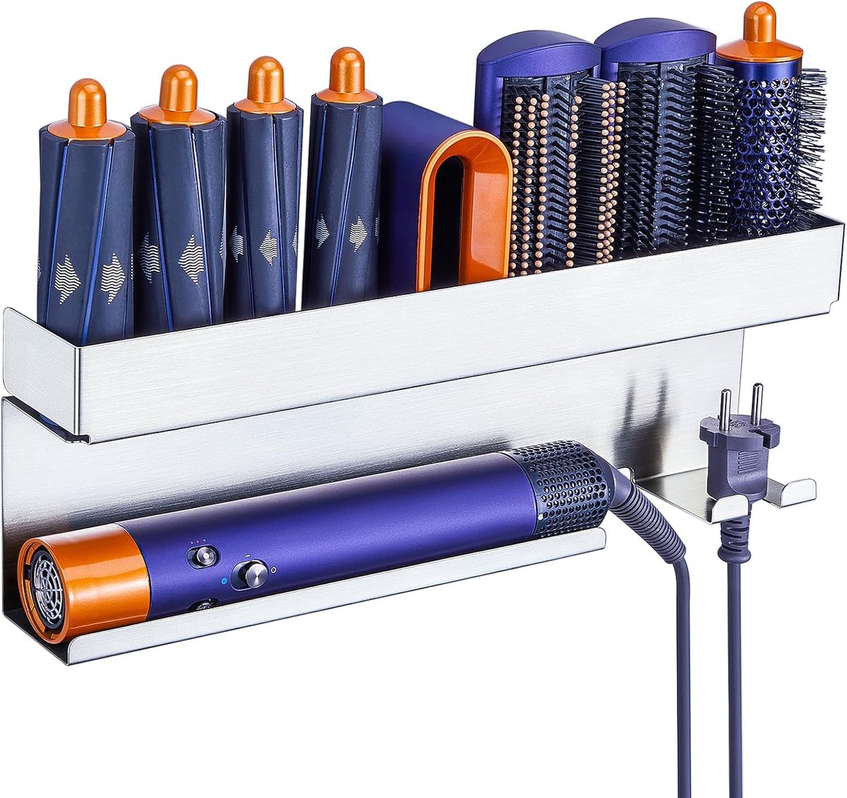 SnelShoppen - Haarstijler Föhnhouder Wandhouder Haardrogerhouder Opberghouder voor Haardroger Accessoires Stijltang Houder Sterke Zelfklevende Geen Bo