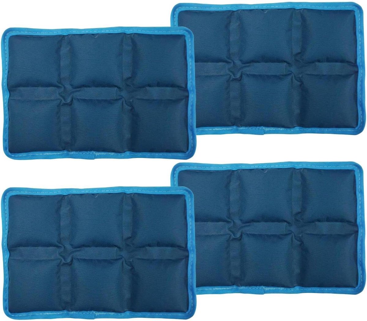 Koelpakketten Gel - Vrieselementen - Voedsel Koel Houden - Lekvrij Ontwerp - 4 Stuks - Blauw