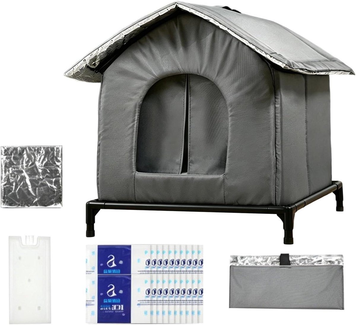 Koeling Kattenhuis - Zomerhuis Dier - Comfort Bieden - Dubbellaags Ontwerp - 36 x 36 cm - A