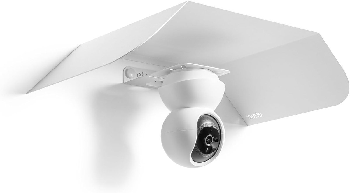 Thijox - Metalen Dak voor Beveiligingscamera - Regenvizier, Zonneklep, UV-Bescherming voor IP-Camera, CCTV en Videointercom - Compact en Duurzaam Stal
