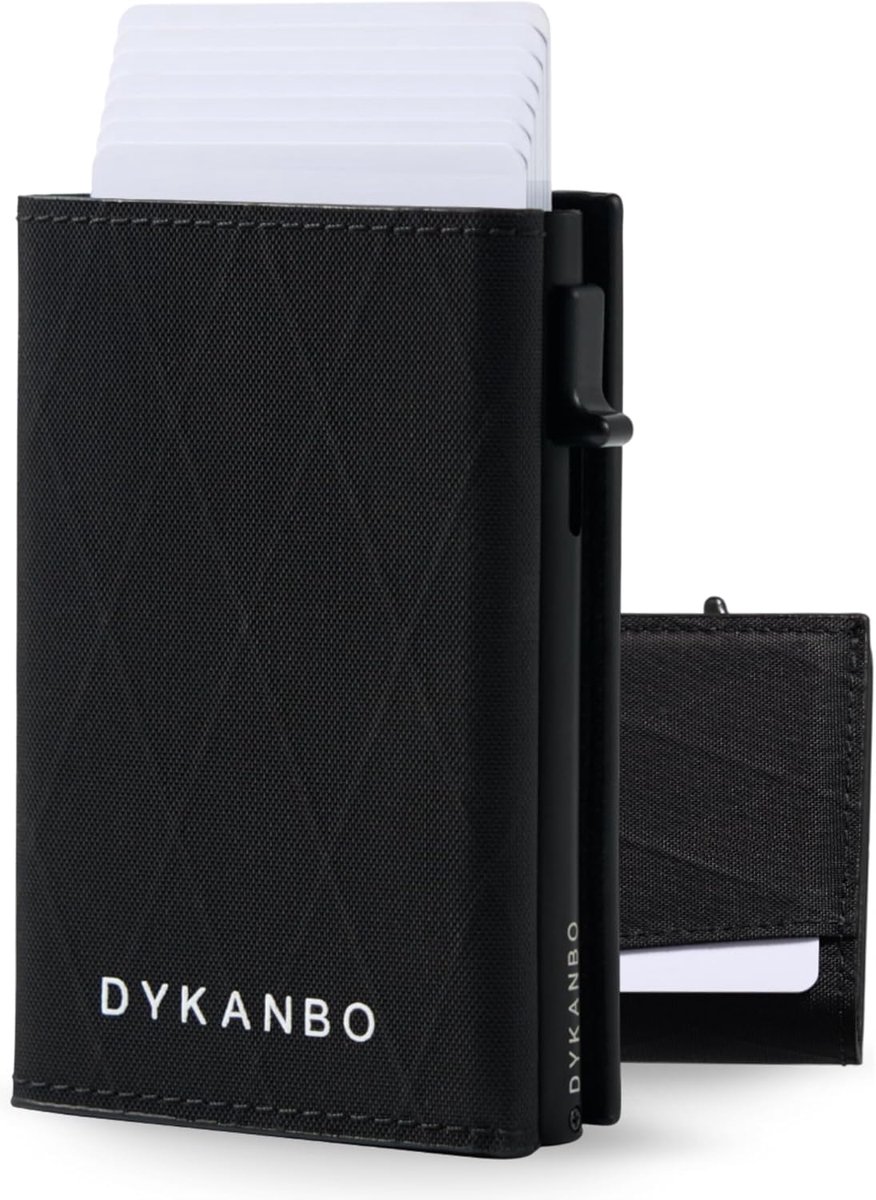 SnelShoppen - Heren Slim Wallet met POP-UP Systeem, RFID Bescherming, Compact Card Holder met Muntenvak, Magnetische Sluiting, Modern Ontwerp - Techni