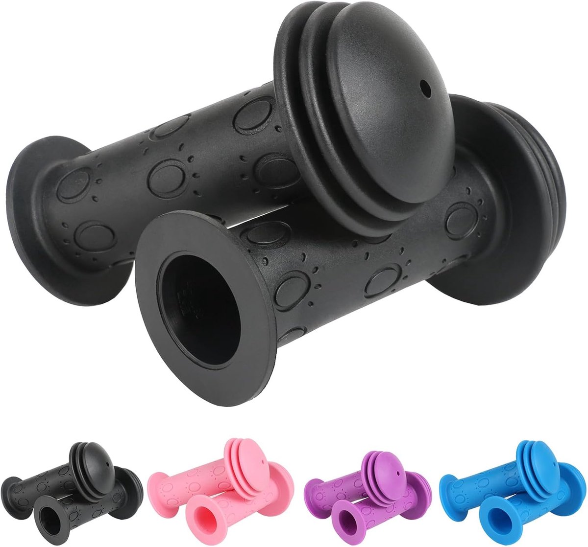 SnelShoppen - Fietshandvatten Kinderen - 1 Paar - 22 mm - Impactbescherming - Antislip Zacht Rubber - 105 mm Lang - Fietsaccessoires Kinderen - Voor S