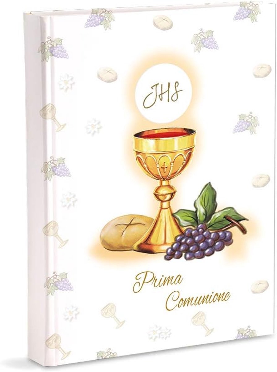 SnelShoppen - First Communion Foto Album 23x30 cm, 60 Pagina's, Persoonlijk Journal, Stevig Karton, Met Glasine Inlegvellen, Perfect voor Feesten