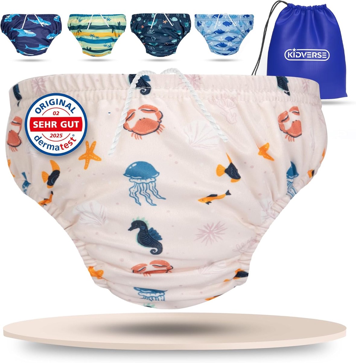 SnelShoppen - Baby Zwemluiers 1-2 jaar - Herbruikbare en Absorberende Zwemshorts - Huidvriendelijk en Veilig - Inclusief Opbergtas - Perfect voor Zwem