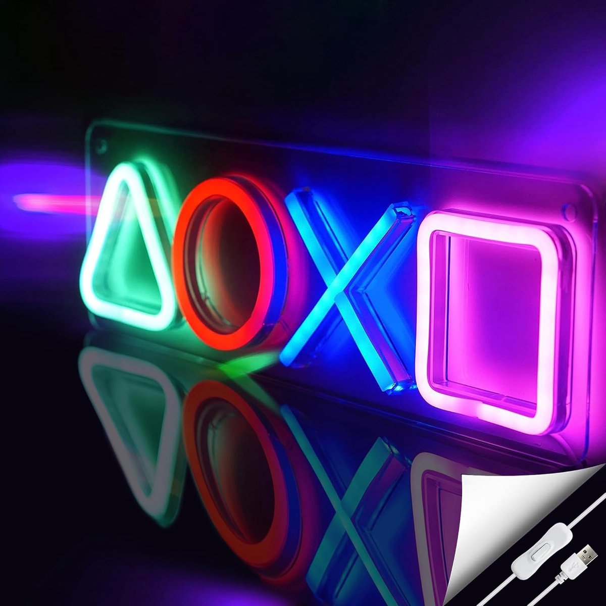 SnelShoppen - Gamer Neon Sign LED Gaming Neon Sign USB/Switch Decoratie Lamp voor Speelkamer, Game Room, Jongeren, Kinderen, Blauw Licht