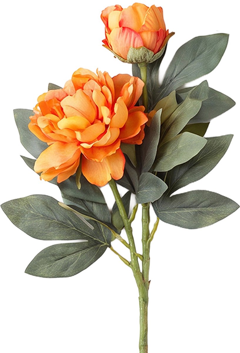 Clayre & Eef Kunstbloem Oranje Kunststof