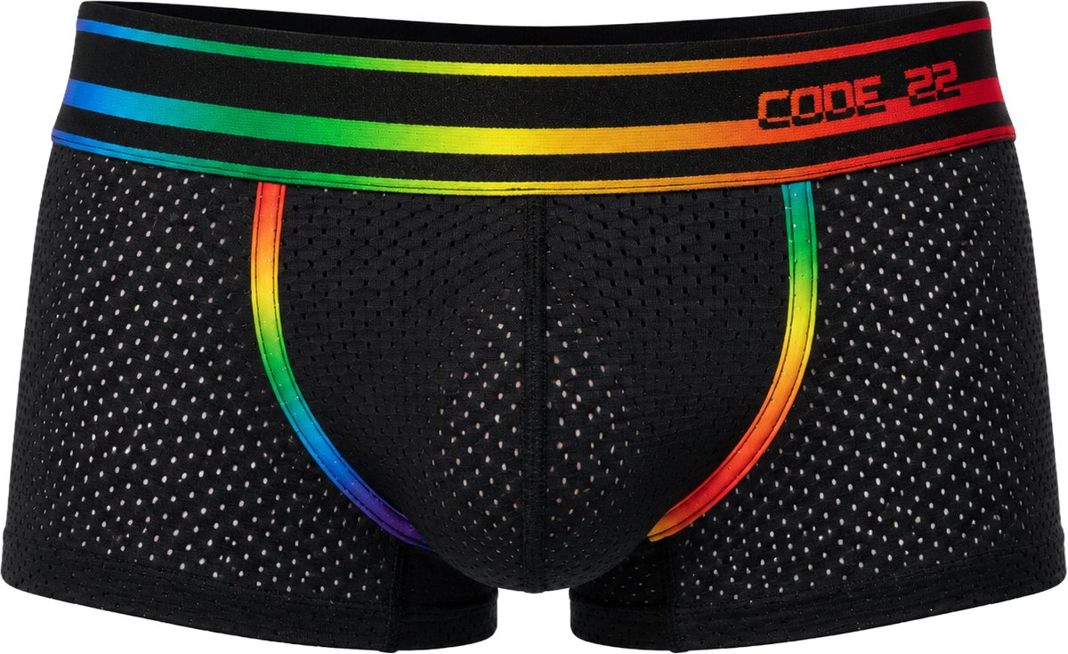 CODE 22 Pride Trunk Black - MAAT S - Heren Ondergoed - Boxershort voor Man - Mannen Boxershort