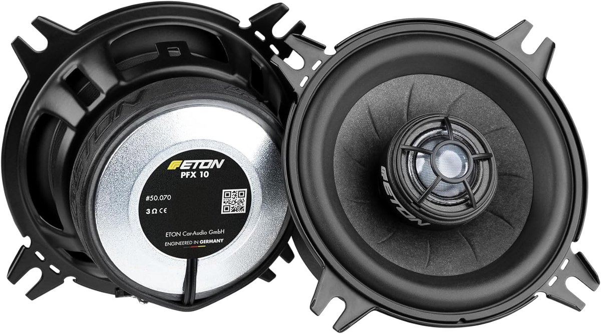 SnelShoppen - Coaxial Speakers 10 cm / 4 Inch - 80 Watt Geluidsysteem voor Auto, Camper, Bus en Van - Ideaal voor Voor- of Achterinstallatie - Eenvoud