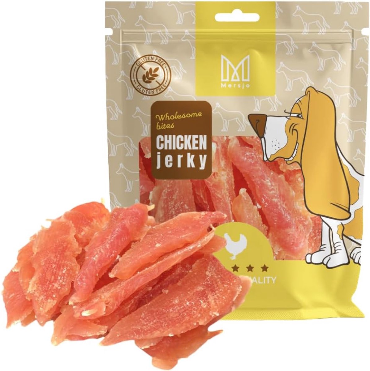 SnelShoppen - Hondensnack 500g - 88% Hoog Vleesgehalte, Graan- en Suikervrij, Zachte Kipfilet, Gezonde Hondentraktatie, Natuurlijk Kauwplezier, Ideaal