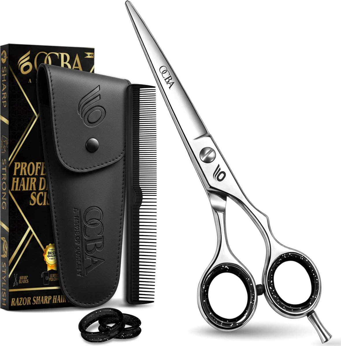 SnelShoppen - Professionele Kappersschaar Rvs Haar Knippen Schaar 6 Inch Zilver voor Mannen en Vrouwen - Perfect voor Kappers en Thuisgebruik