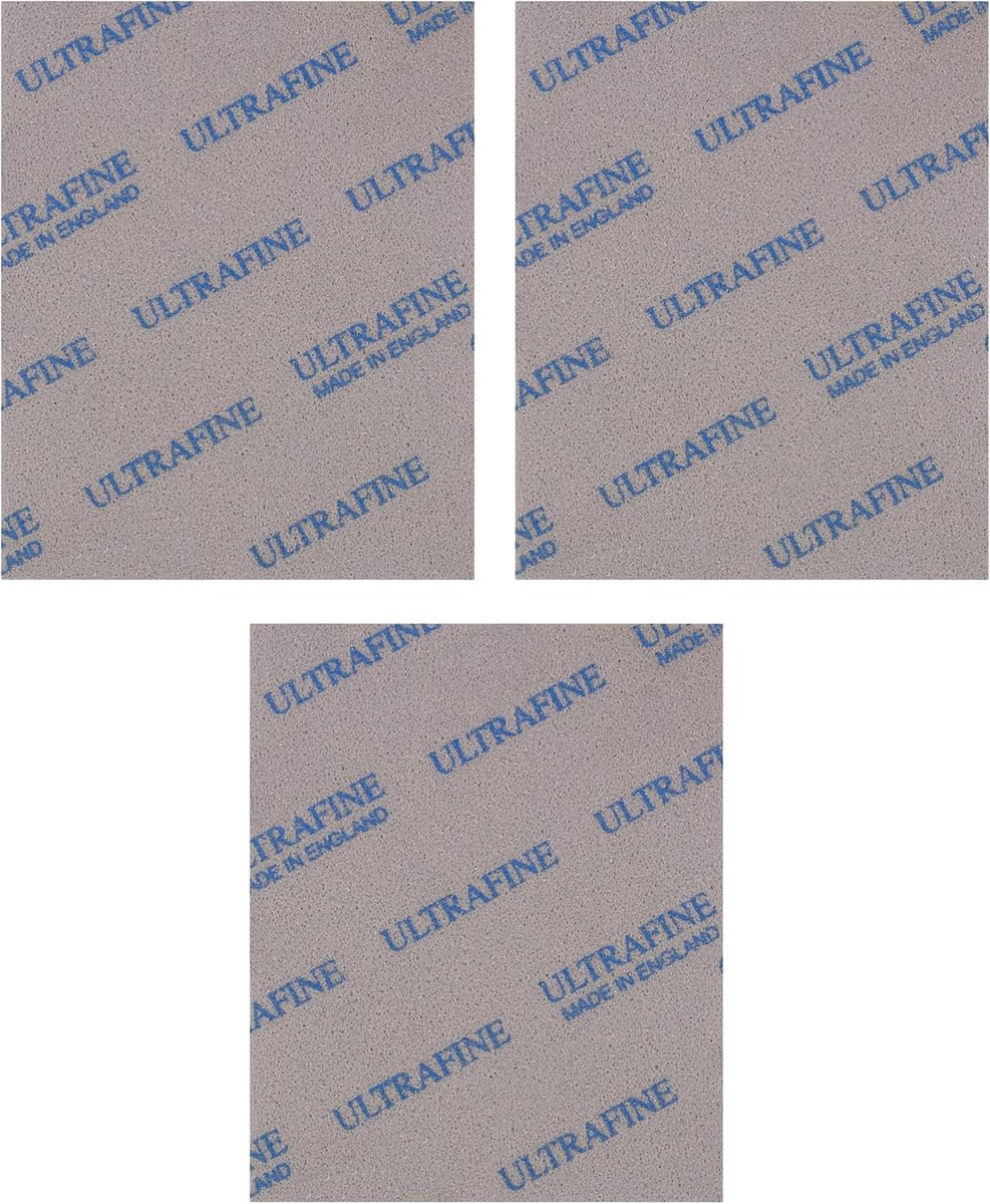 SnelShoppen - Soft Pads 3 Stuks - Schuurpad, Schuur Spons, Polijstpad, Ultrafin, 140x115mm, Herbruikbaar, Voor Nat en Droog Schuren, Voor Hout, Glas,