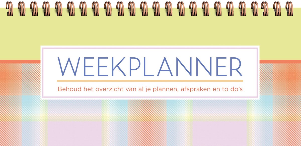 Weekplanner - Yellow Tartan (Spiraal)