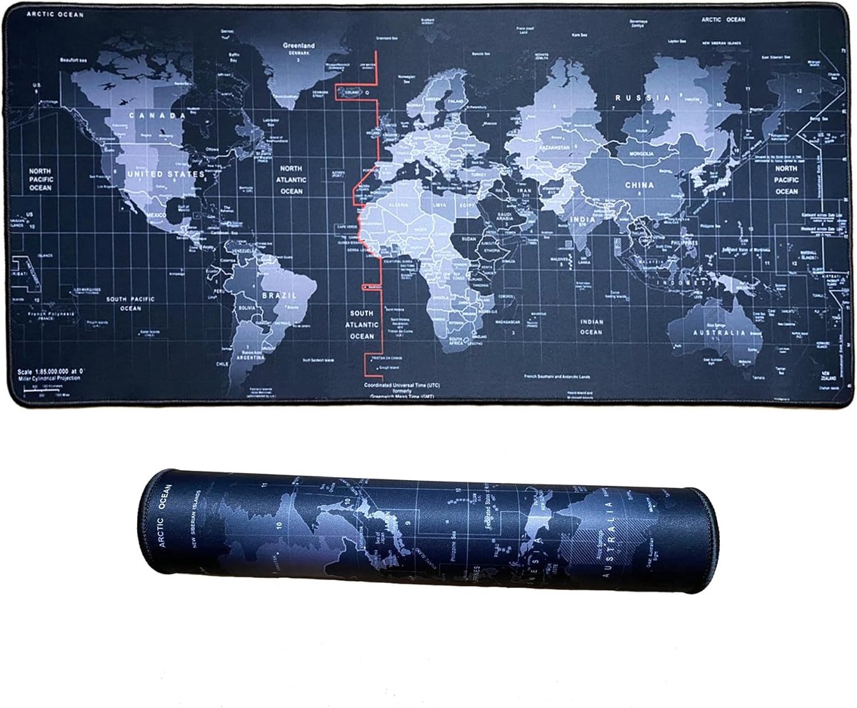 SnelShoppen - Grote Gaming Muismat met Gestikte Randen, 70x30cm Uitgebreide Muismat met Antislip Natuurrubber Onderkant voor Gamer/Thuis/Office