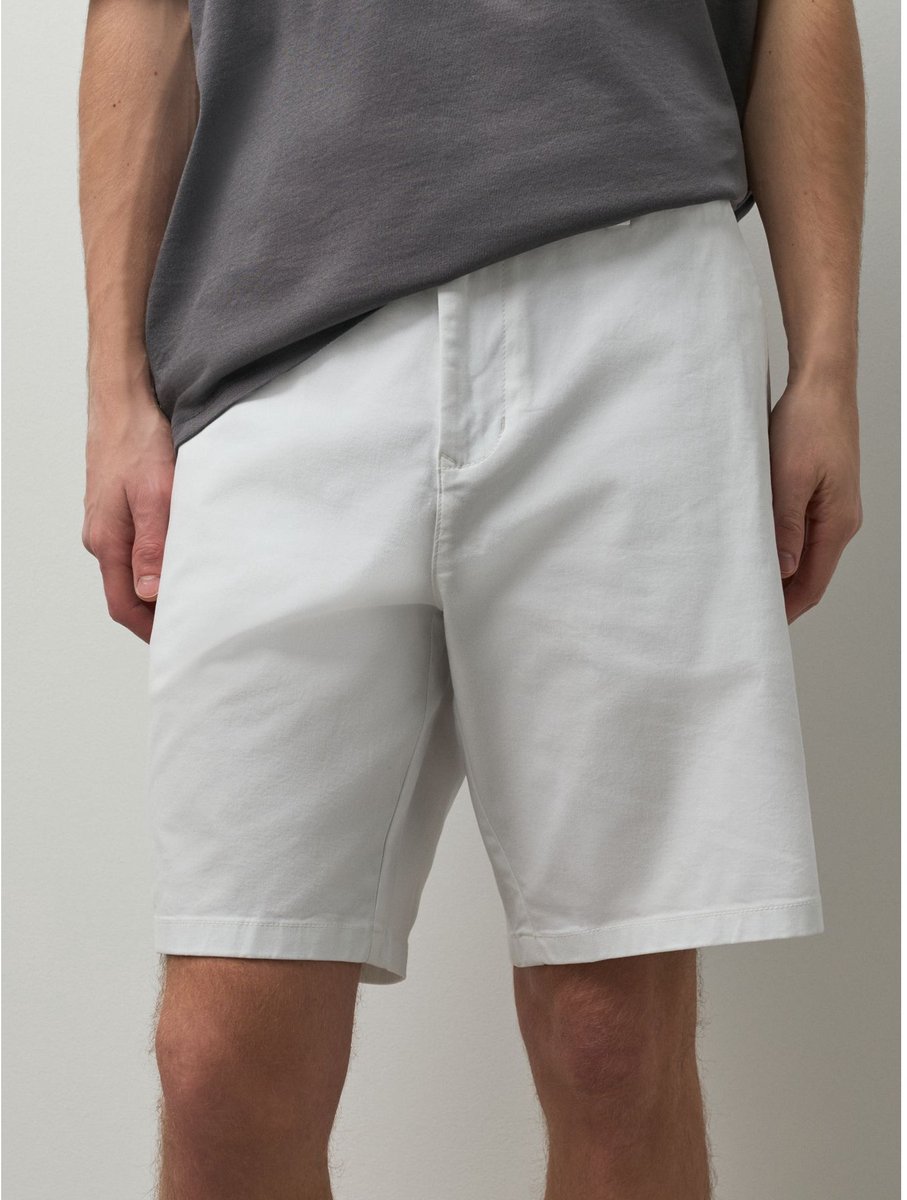 Next - Heren - Chinoshort met stretch, rechte pasvorm - Wit
