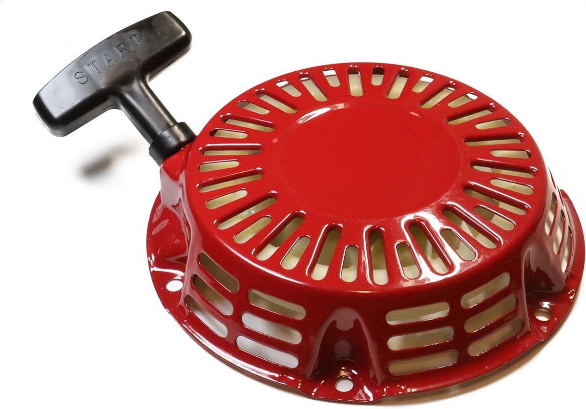 SnelShoppen - Startkabel voor 5.5 en 6.5 pk benzinemotoren en aggregaten - Hoogwaardige pull starter in rood - Ideaal voor tuin, camping en klusprojec