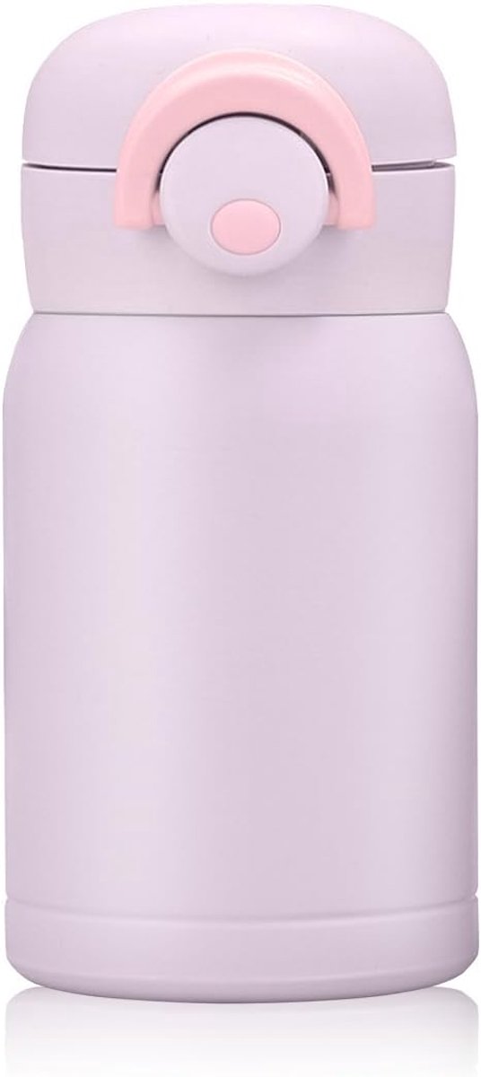 Thijox - Kleine Thermosfles 200 ml Roestvrij Staal BPA-vrij - Draagbare Vacuümfles voor Warme en Koude Dranken - Compact Paars - Ideaal voor Camping,