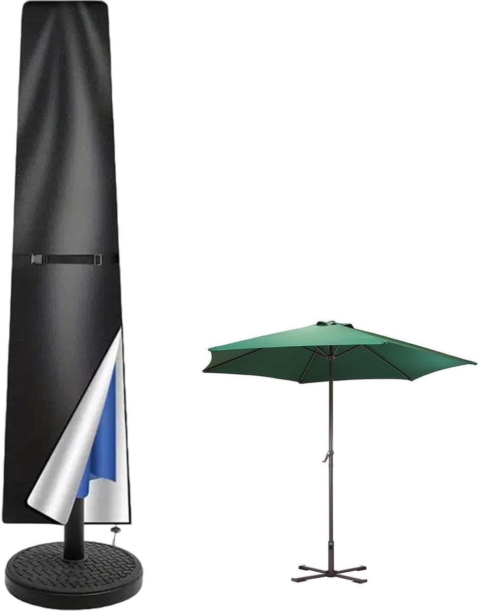 SnelShoppen - Parasol Beschermhoes, Tuin Parasol Cover Waterproof, Geschikt voor Cantilever Umbrellas, 190x50cm, Voor Tuin, Balkon, Camping, Beschermi