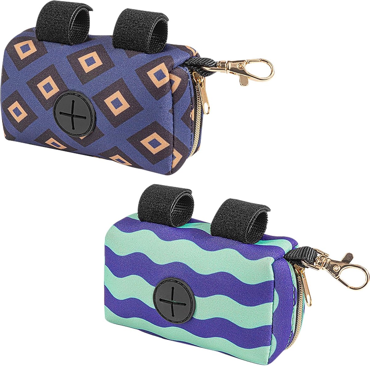 SnelShoppen - Dog Poop Bag Holder - Hondenpoepzak Dispenser met Hand, Zipper, Draagbaar Ontwerp, Voor 1-2 Rollen Poepzakken, Perfect voor Wandelen, Ca