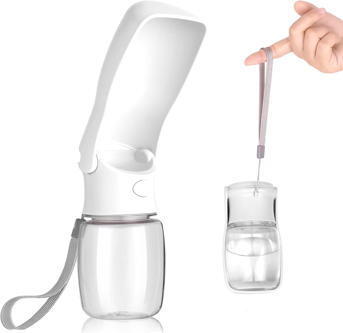 SnelShoppen - Dog Drinking Bottle on the Go 350ml - Vouwbare Waterfles voor Honden en Katten - Lichtgewicht, Lekvrij, Ideaal voor Wandelen, Kamperen e