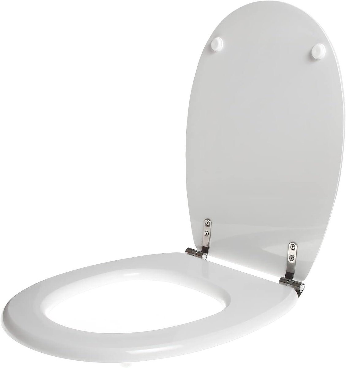 Toiletbril - WC-bril - Badkamer vernieuwen - Gecoat polyester - 41x33 cm - Wit