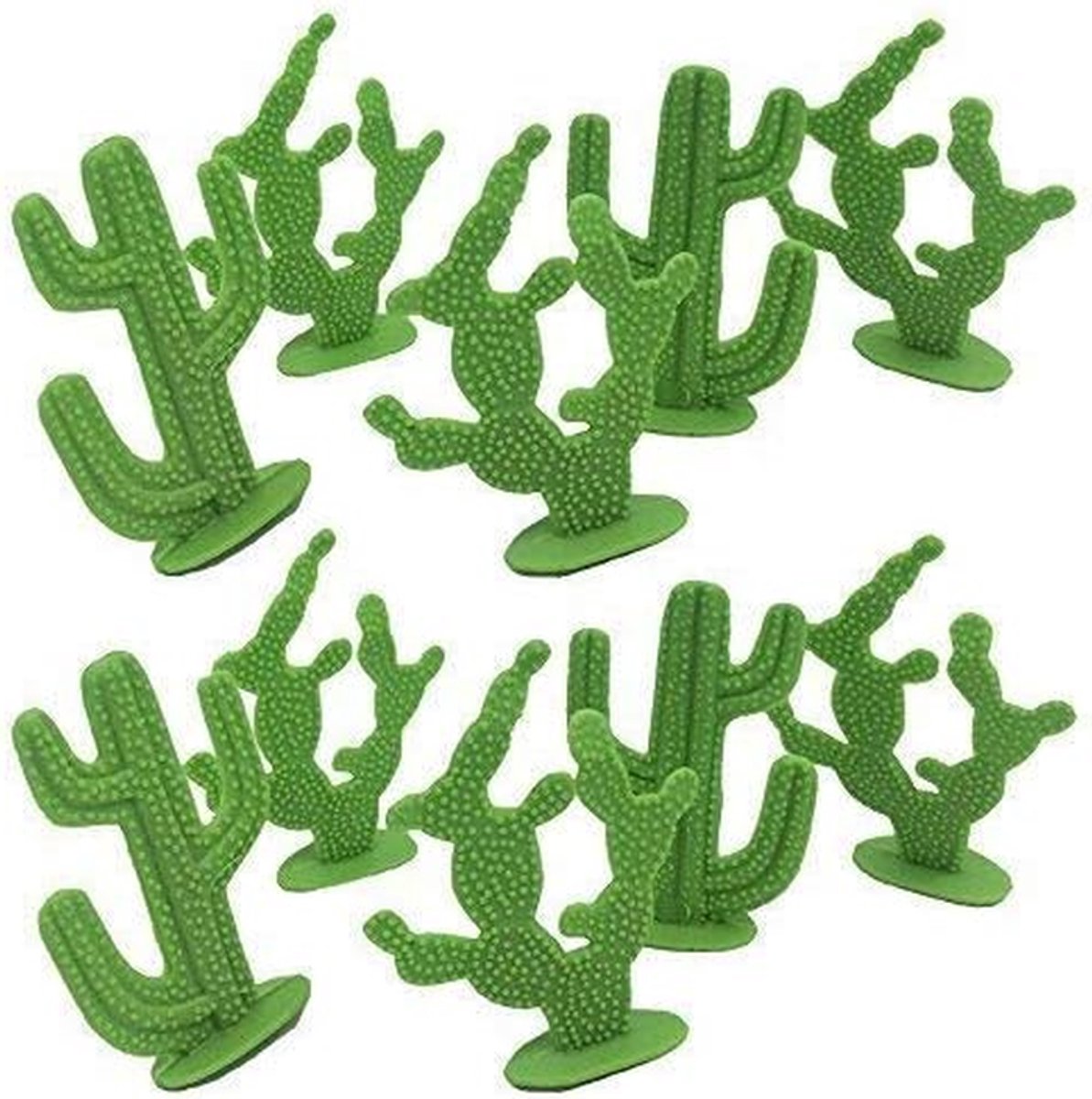 Miniatuur Cactussen - Plastic Plantjes - Tuin Decoratie - Doe-het-zelf Projecten - 10 Stuks - Groen