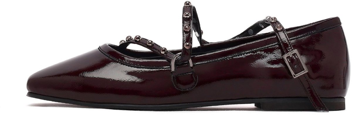DERIMOD Ballerina Shoes Patent Leather Ballerina Shoes