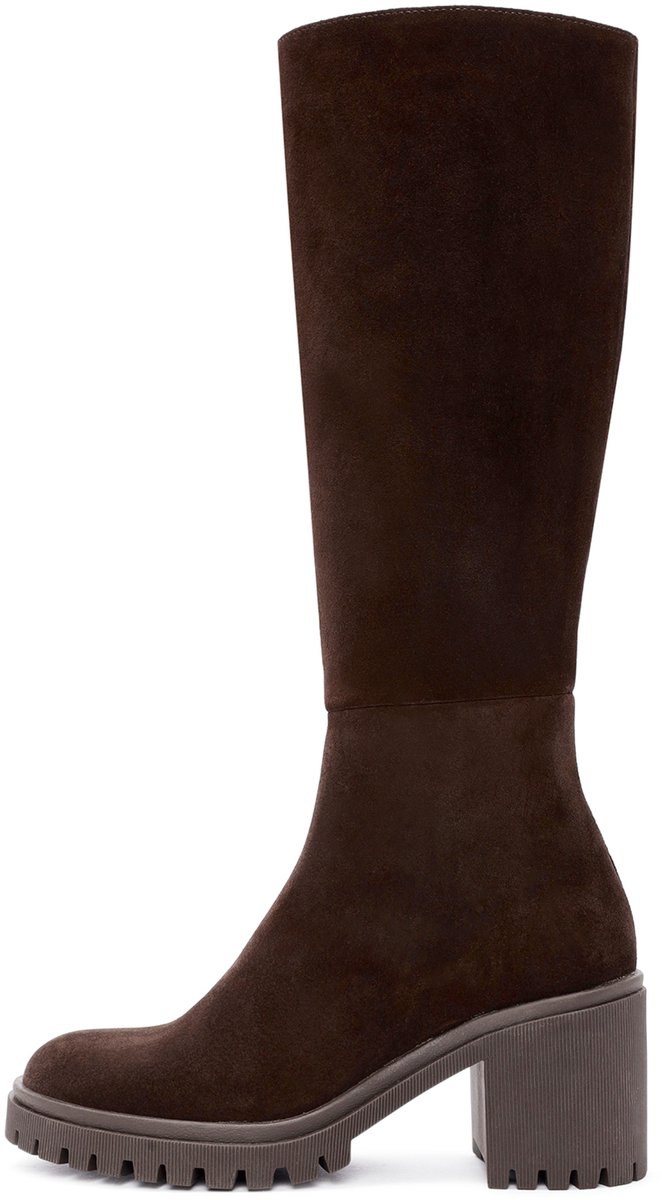 DERIMOD Boots Suede Leather Heeled Boots