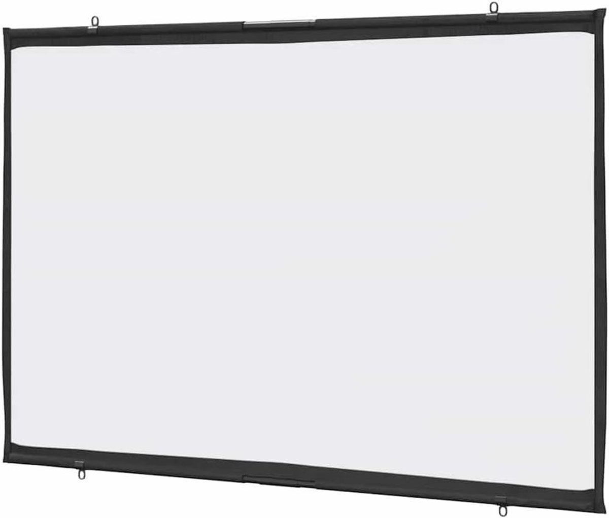 Projectiescherm Wandmontage - Thuisbioscoop Scherm - Films Presentaties - Gelijkmatige Lichtverspreiding - 72 Inch 16:9 - Wit