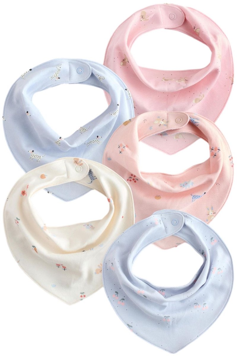 Next - Meisjes - Set van 5 babyslabbetjes - Roze