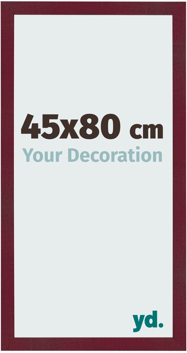 Your Decoration - Fotolijst 45x80 cm - MDF - Wijnrood Geveegd - Bologna
