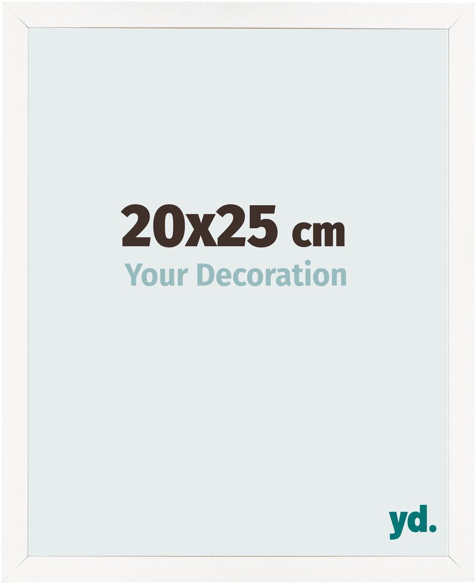 Your Decoration - Fotolijst 20x25 cm - MDF - Wit Hoogglans - Bologna