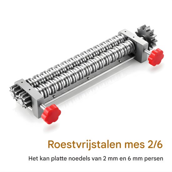 Noodle Cutter - Roestvrij staal, 2-6MM-RSS-220 - voor Thuis en Professioneel Gebruik van Happiq — afbeelding 2