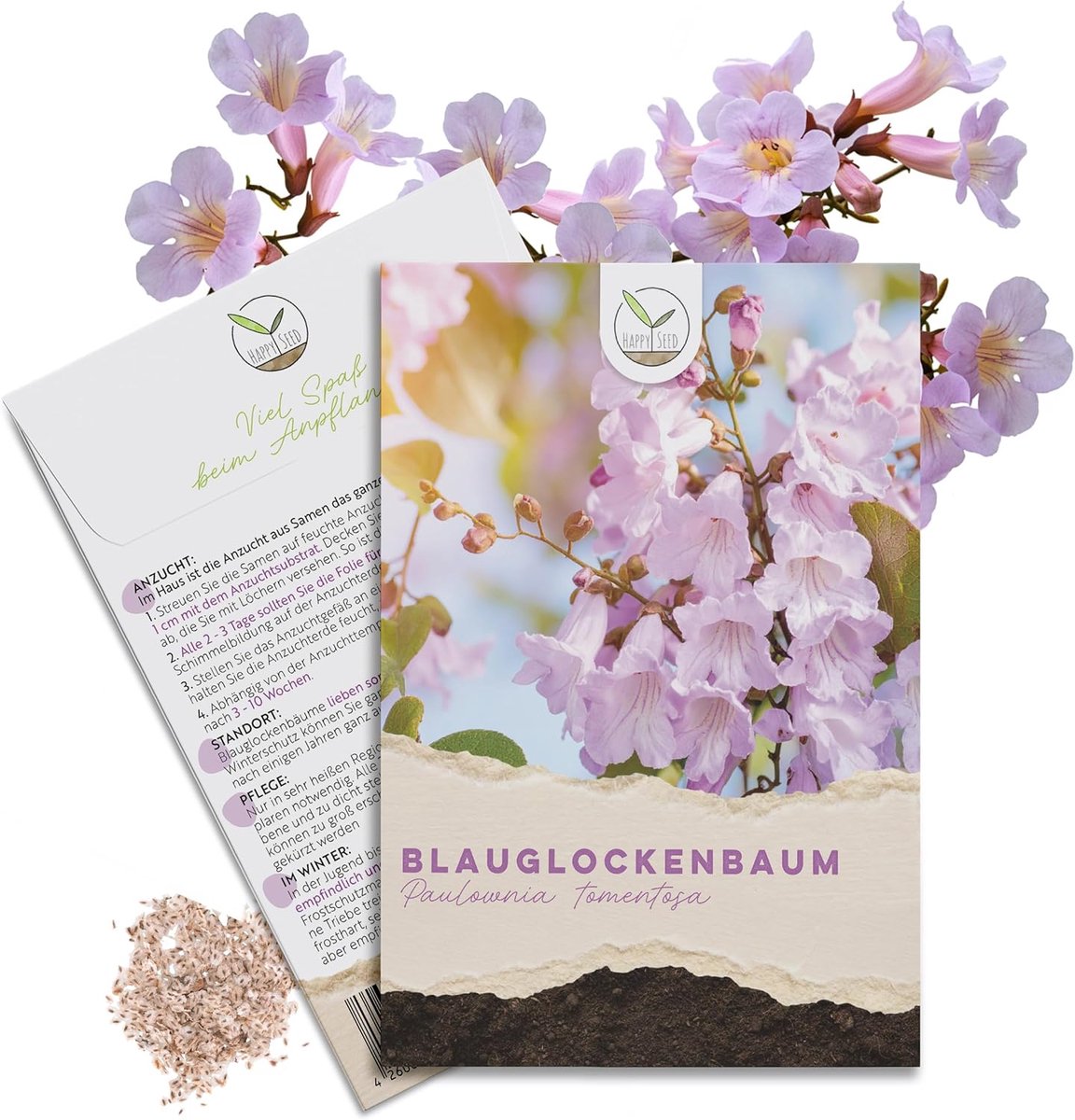 SnelShoppen - Kiri-boom Zaden (Paulownia tomentosa, 300 zaden) - Snelgroeiende Boom met Paarse Bloemen voor Tuin, Landschap & Milieu