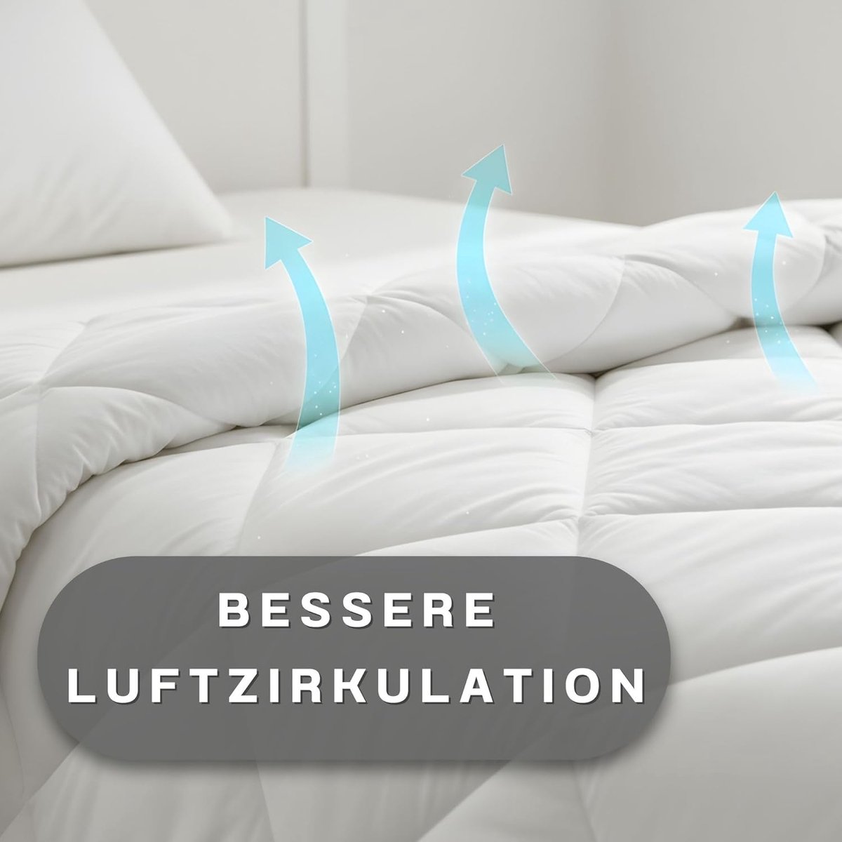 SnelShoppen - Duvet zonder dekbedhoes 200 x 135 cm - All-Seizoen Gevoerde Microvezel Duvets Bed Set: 2 x Duvet 135 x 200 cm met Kussens Oeko-Tex