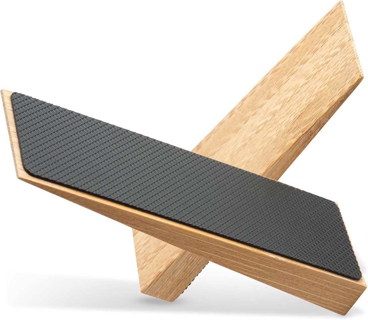 SnelShoppen - Deurstopper Hout - Deurwig Bamboo - Antislip Rubber Onderkant - Geen Boren Nodig - Set van 2 - Voor Elke Deur - Vloerbescherming