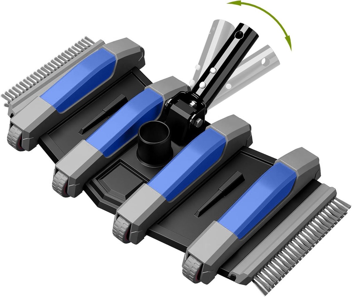 SnelShoppen - Pool Vacuum Cleaner, Gewogen Poolstofzuiger met 1-1/4 inch, Rotating Hose Connector 1-1/2 inch, Vloer- en Zijborstels, Ideaal voor Onder