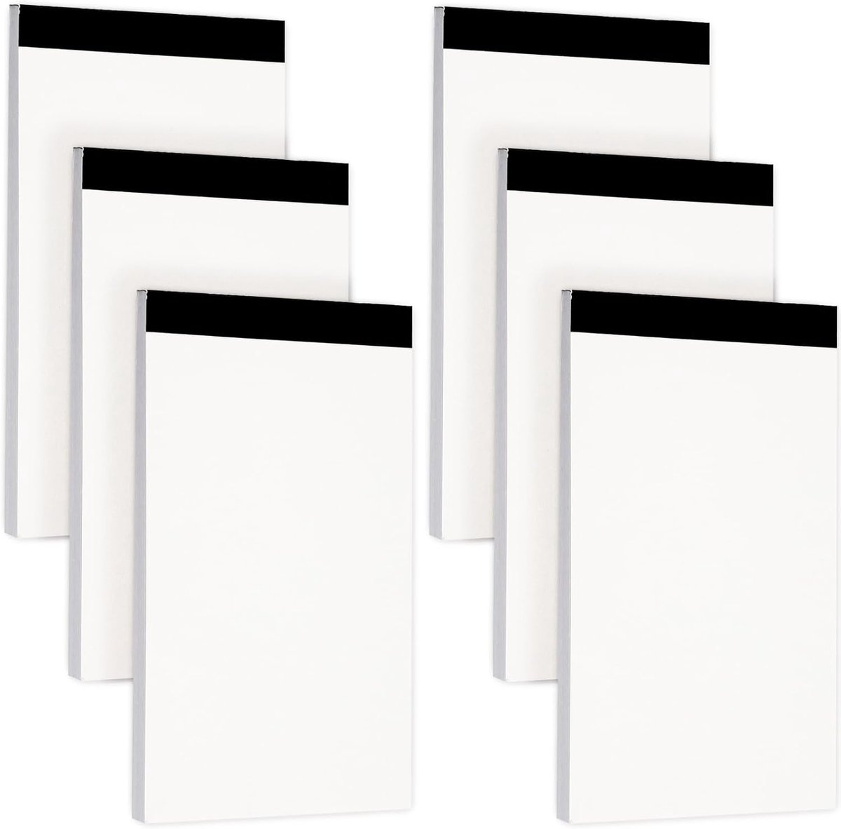 SnelShoppen - 6 Stuks Lege Notitieblokken 7.5x12.5 cm - 300 Vellen - Mini Notitieboekjes voor Notities, Herinneringen en Dagelijkse Planning - Ideaal