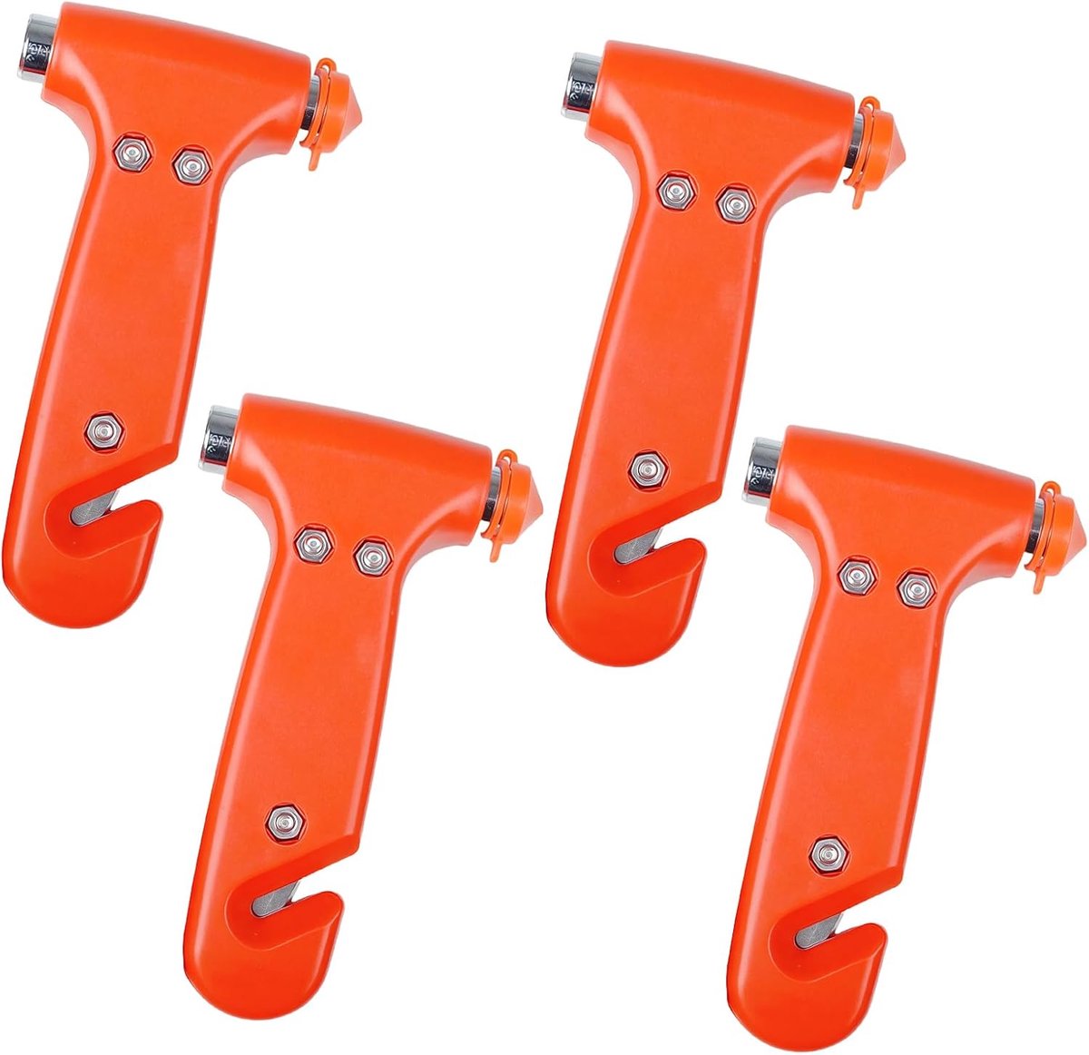SnelShoppen - Set van 4 Noodgereedschappen: Dubbele Hoofd Hamer, Riemsnijder en Glasbreker voor Auto, Bus, Vrachtwagen, Van, RVS en ABS, Essentieel vo