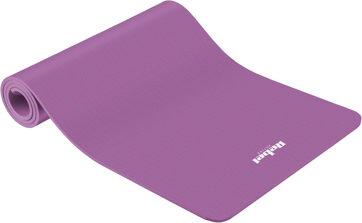 SnelShoppen - Premium Yoga Mat voor Pilates, Fitness en Yoga - 183 x 61 cm - 6 mm Dikke TPE Karimata in Paars - Multifunctioneel voor Thuis en Sport