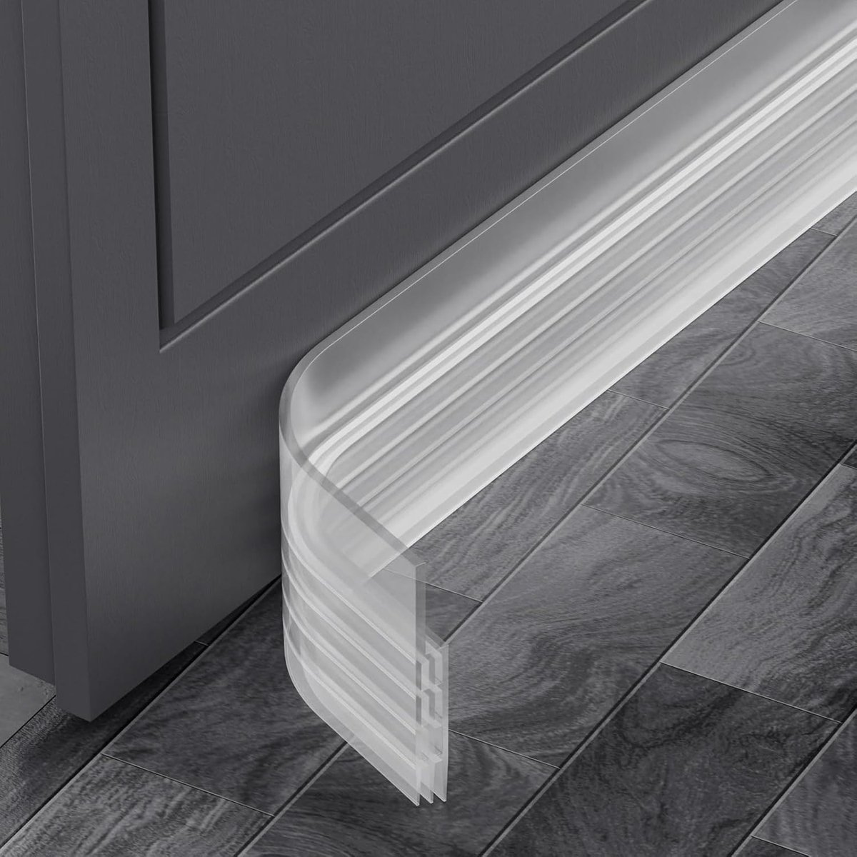 SnelShoppen - 3 Pack Draught Excluder voor Deuren - Zelfklevende Deuronderdichting - Geluidsdicht en Weerbestendig - 5cm x 300cm Transparant Silicoon