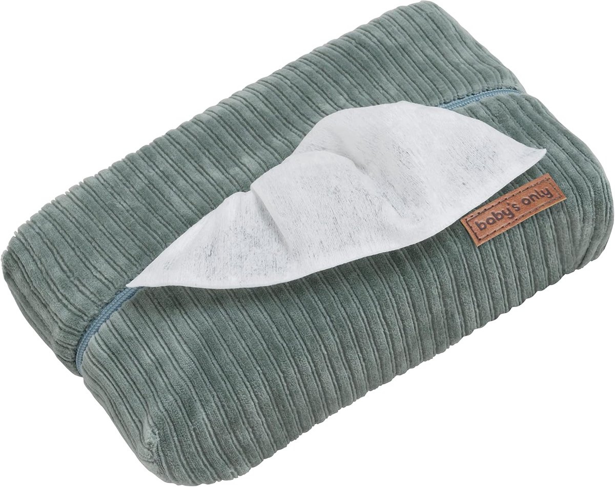SnelShoppen - Baby Wipes Cover Sense - Stijlvolle Wipes Houder voor Natdoekjes - Sea Green - Handige Rits - Perfect voor Luiertassen en Verschoontafel