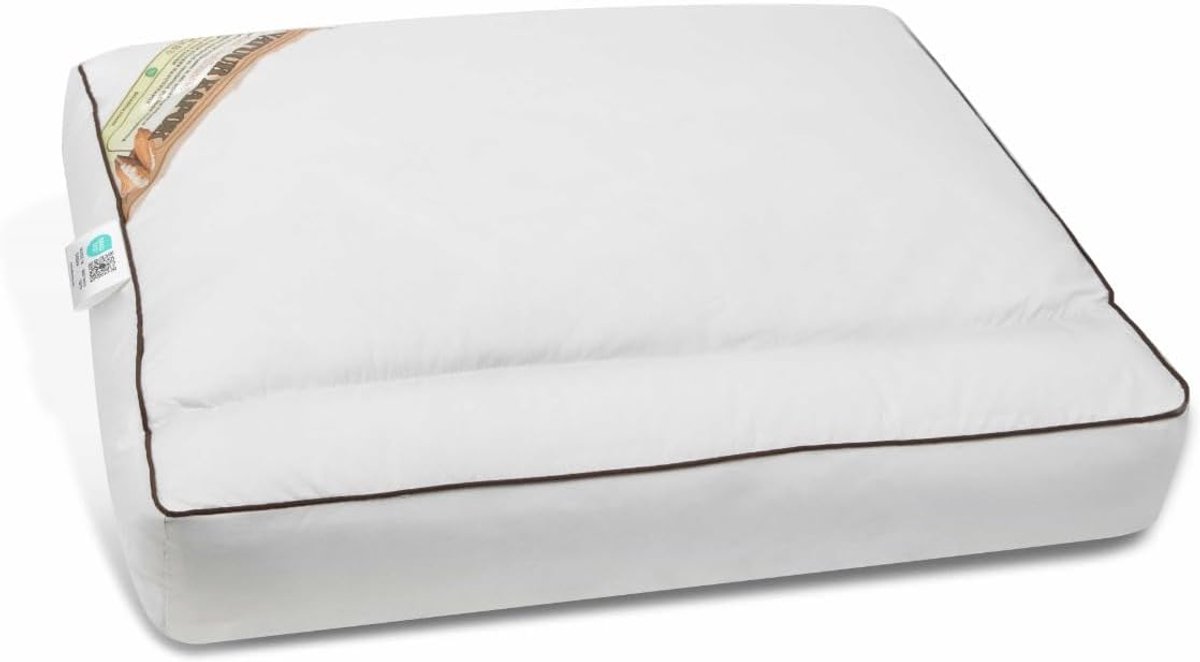 SnelShoppen - Kapok Neksteun Kussen - Koelend - 100% Natuurlijk Kapok - 50x60x10 cm - Ademend en Hygienisch - Perfect voor een Koele Nacht