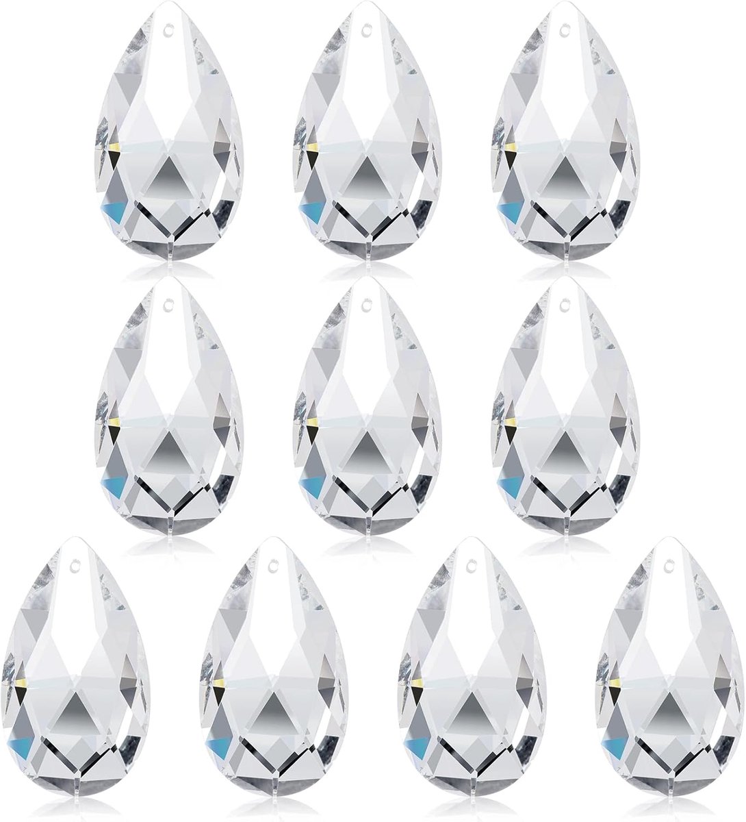 SnelShoppen - Sun Catcher Crystal 10 Stuks Raam Decoratie Voor Slaapkamer Tuin Kerstfeest Bruiloft - Hoogkwaliteit Glas Licht Reflector