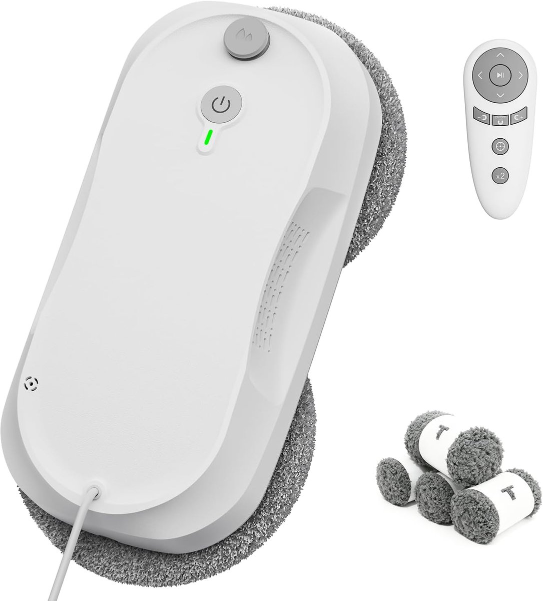 SnelShoppen - KKI Window Cleaning Robot - Verbeterde Raamreiniger met Dubbele Spray, Max 3200pa, 3 Reinigingsmodi, Randdetectie en Afstandsbediening v