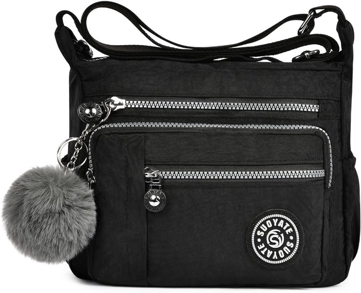 SnelShoppen - Aucuu Multifunctionele Crossbodytas Dames - Lichtgewicht Waterdichte Nylon Tas - Verstelbare Schouderriem - Perfect voor Winkelen, Wande