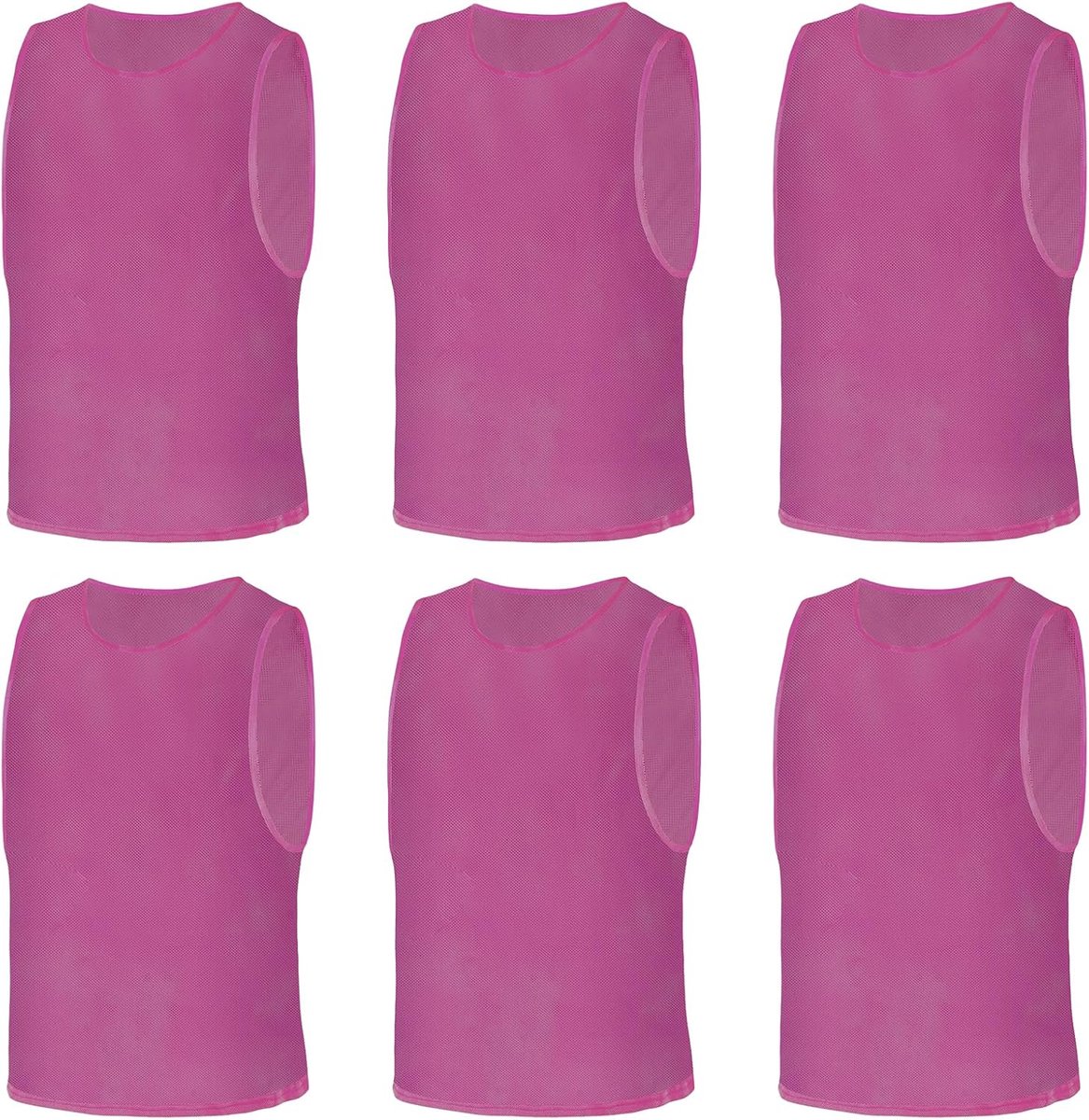SnelShoppen - Voetbaltraining Lijfje 6-delige Set, Ademend Mesh Trainingsvest voor Kinderen en Volwassenen, Scheurvast Sport Vest voor Voetbal, Basket