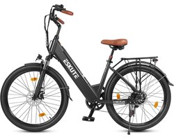 E-bike - 26 inch elektrische fiets - E-stadsfiets 250W achtermotor - 36V 13Ah verwisselbare accu - tot 100km - LCD-display - lage instap E-stadsfiets - voor dames en heren volwassenen - Zwart