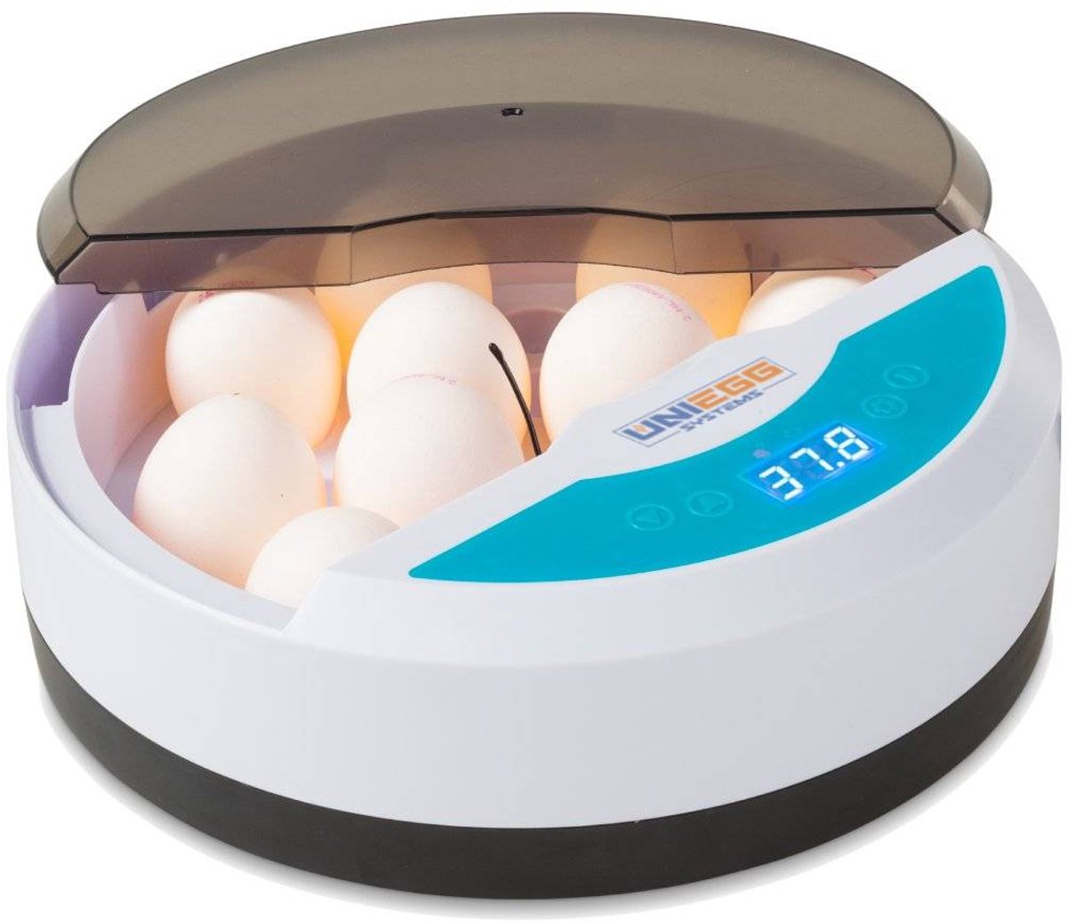 UniEgg® Broedmachine YZ-9 voor eieren met ingebouwde schouwlampen | Innovatief | Eenvoudig kuikens broeden | Automatisch temperatuur regeling | Compact en past in elke woonkamer | voor kwartels, kuikens, kippen, ganzen enz.