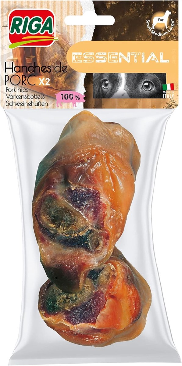 SnelShoppen - Varkensvlees Heupen voor Honden - 2 Stuks Kauwsnacks - 100% Natuurlijk en Onverwerkt - Rijk aan Eiwitten - Verwen Je Hond met Lekkernije
